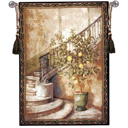 Lemon Stairwell Woven Wall Tapestry