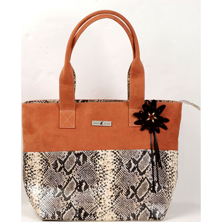 Faux Snake Skin Pleather Handbag