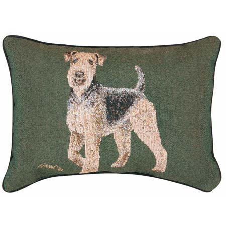 Airedale Tapestry Pillow - Picken Pedigree