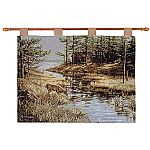 Summers End Deer Tapestry Wall Tapestry