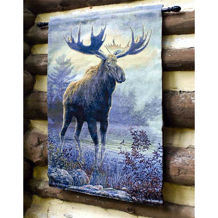 Northwoods Moose Tapestry Wall Hanging