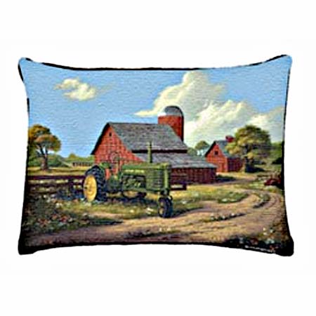 Spirit of America John Deere Tapestry Pillow