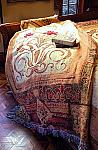 Crimson Blossom Afghan Throw