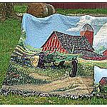 Spirit of America John Deere Afghan Throw
