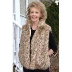 Siberian Leopard Faux Fur Vest XXL