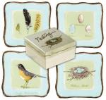 Nesting Birds Mini Plates set of 4