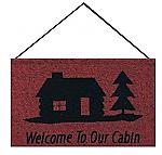 Welcome to our Cabin Mini tapestry Bannerette