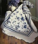 Linwood Blue Quilted Cotton Throw