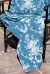 Blue Lauren Quilted Cotton Throw