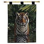 Tiger Pool Woven Tapestry Wall Hanging