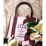 ASAP Sentiment Tote pink and brown Canvas