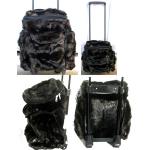 Brown Espresso Faux Fur Rolling Traveler