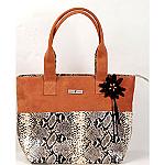 Faux Snake Skin Pleather Handbag