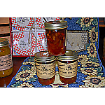 Peach Pecan Cherry Amaretto Jam - Half-Pint