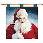 Holiday Hours Santa Claus Wall Tapestry