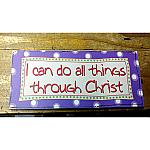 I Can Do All Things Inspirational Plaque